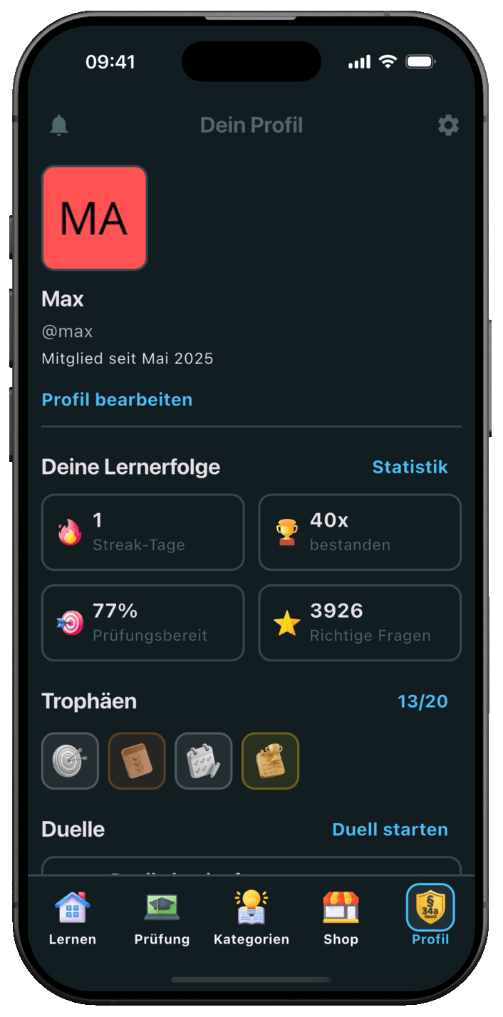 §34a GewO Online App – Ergebnisse